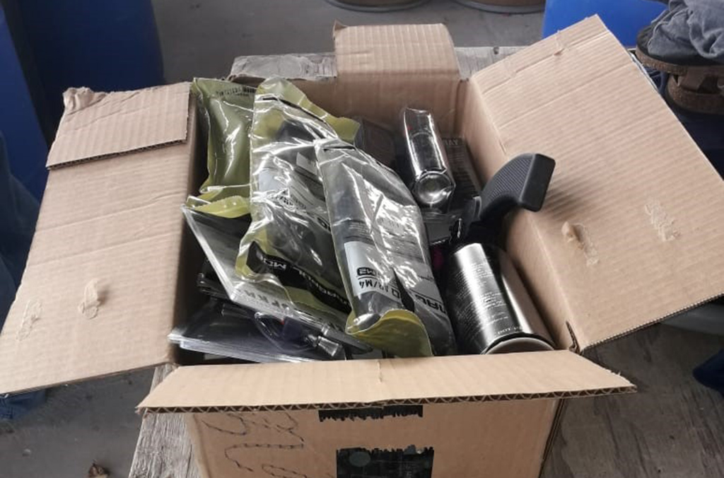 Firearm accessories seized in Belize.