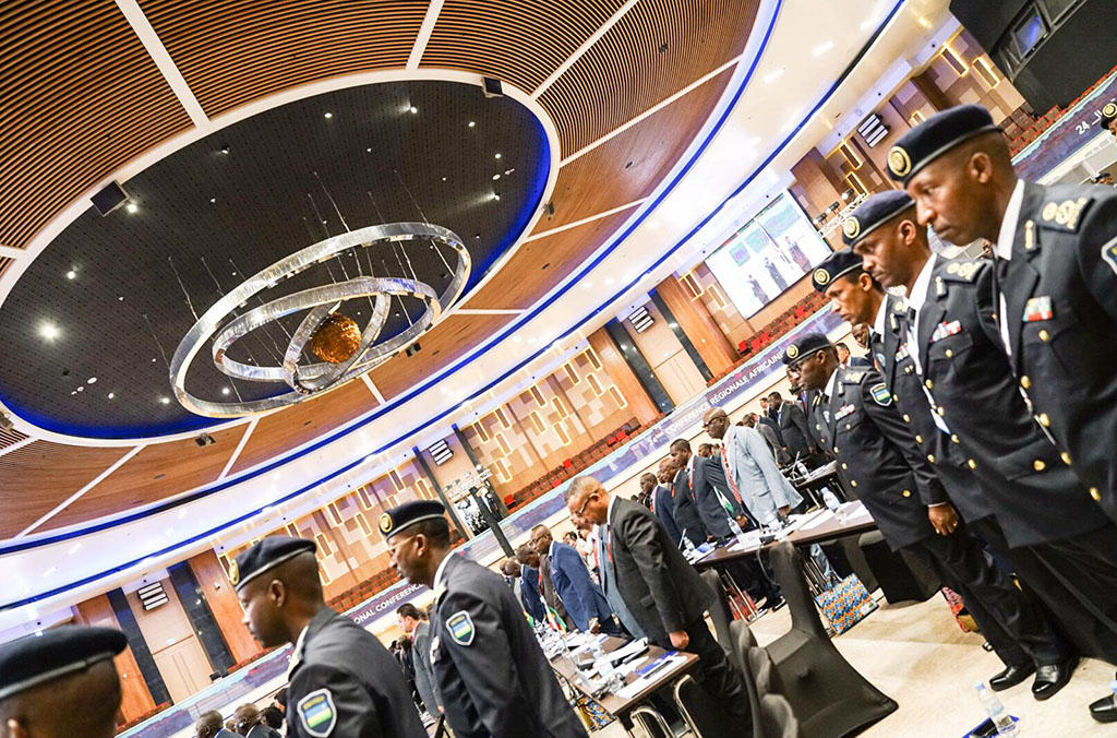 The African Regional Conference is addressing terrorism and organized crime threats.