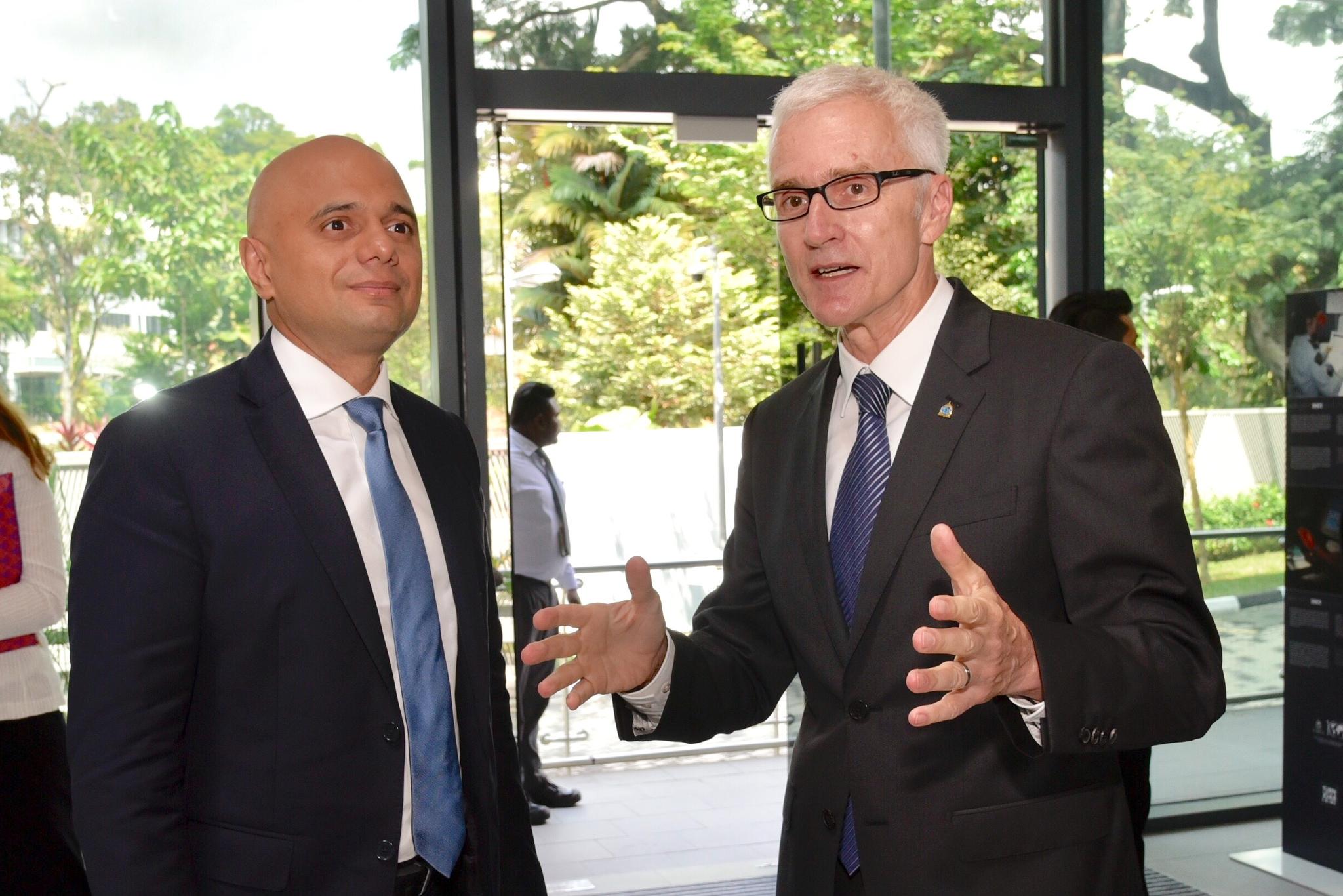 Meeting with INTERPOL Secretary General Jürgen Stock, Home Secretary Javid was briefed on a range of security issues.