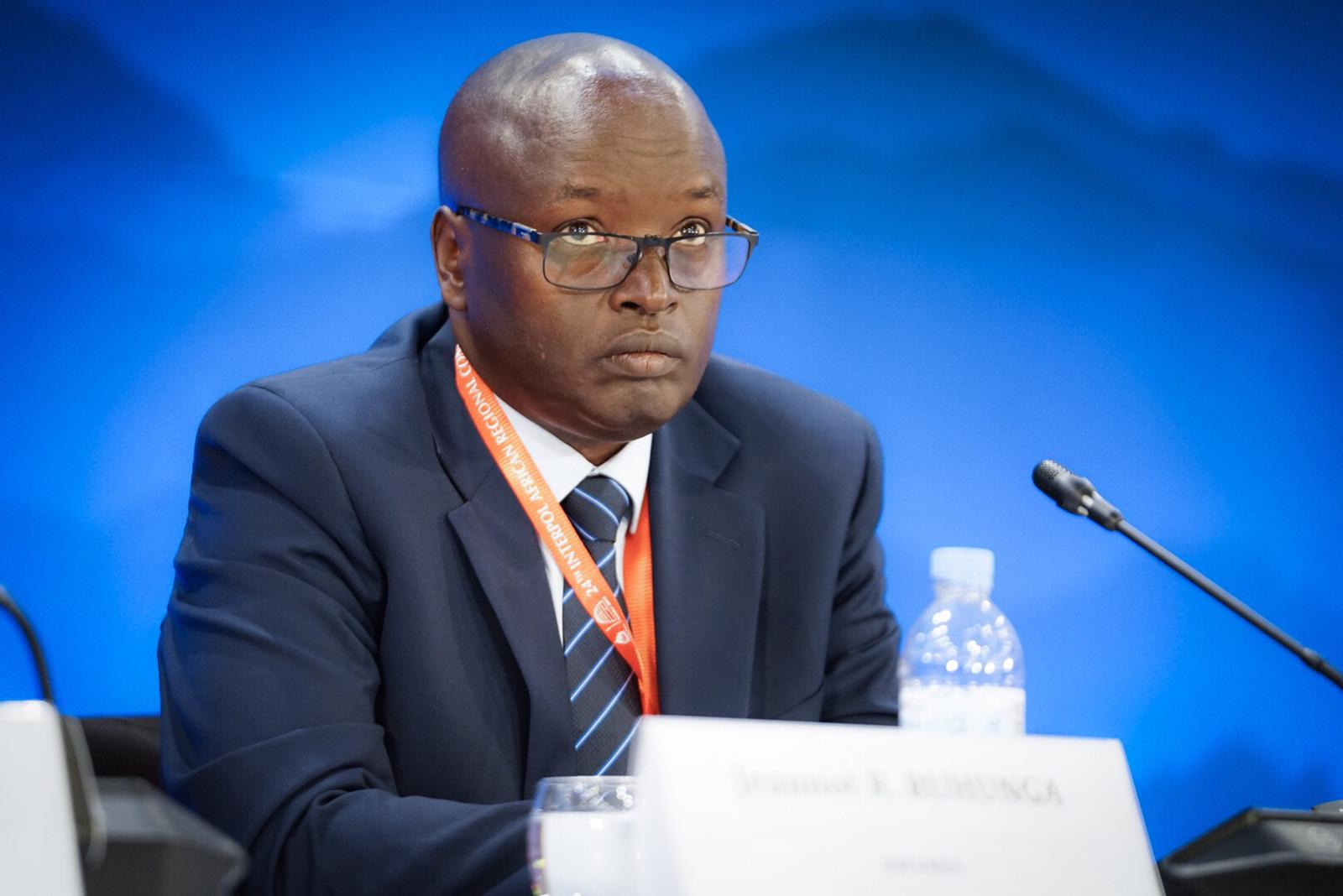 Colonel Jeannot R. Ruhunga, Secretary General of the Rwanda Investigations Bureau.
