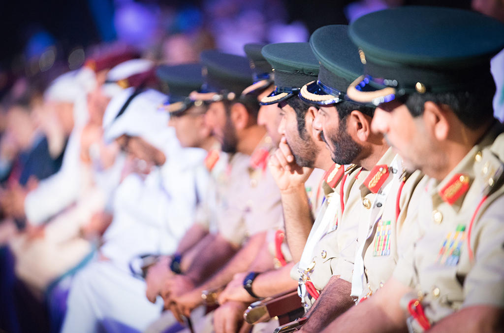 Senior UAE police officials at the 87th General Assembly.