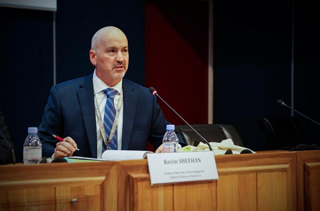 Kevin Sheehan, Chief of Chemical Countermeasures Unit, U.S. Federal Bureau of Investigations during the opening ceremony of the Global Congress taking place from 29-31 October.