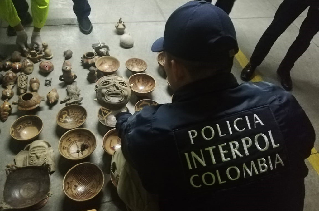 Colombian authorities seized 242 objects, the largest ever seizure in the country’s history.