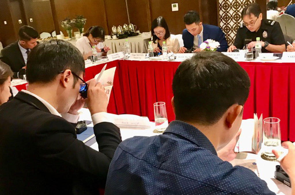 The course provided practical exercises for identifying fraudulent documents.