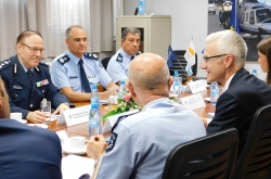 Secretary General Stock met with the Chief of Police, Kypros Michaelides and Deputy Chief of Police Stylianos Papatheodorou during his first mission to Cyprus.