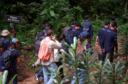 Los participantes visitaron el santuario de primates del Parque Nacional de Mefou.