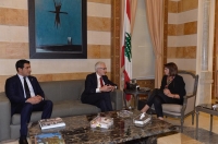 On his first official mission to Lebanon, INTERPOL chief Jürgen Stock met with the Minister of the Interior Raya Haffar El Hassan.