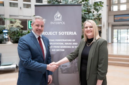 David Caunter (Director, Organized and Emerging Crime) with Elaine Jones (Chief Operating Officer, Hope for Justice).png